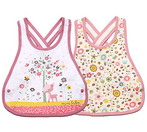 Meta-U® 2 Pack Three Layers Baby Crossover Straps Apron Drool Bibs