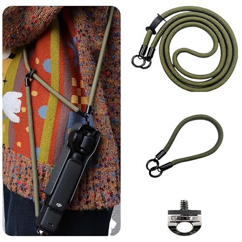 [Rowaica] DJI Osmo Pocket3�Ή� �l�b�N�X�g���b�v �V�����_�[�X�g���b�v ��|�� ���|�� �����h�~ �����h�~ (�O���[��)