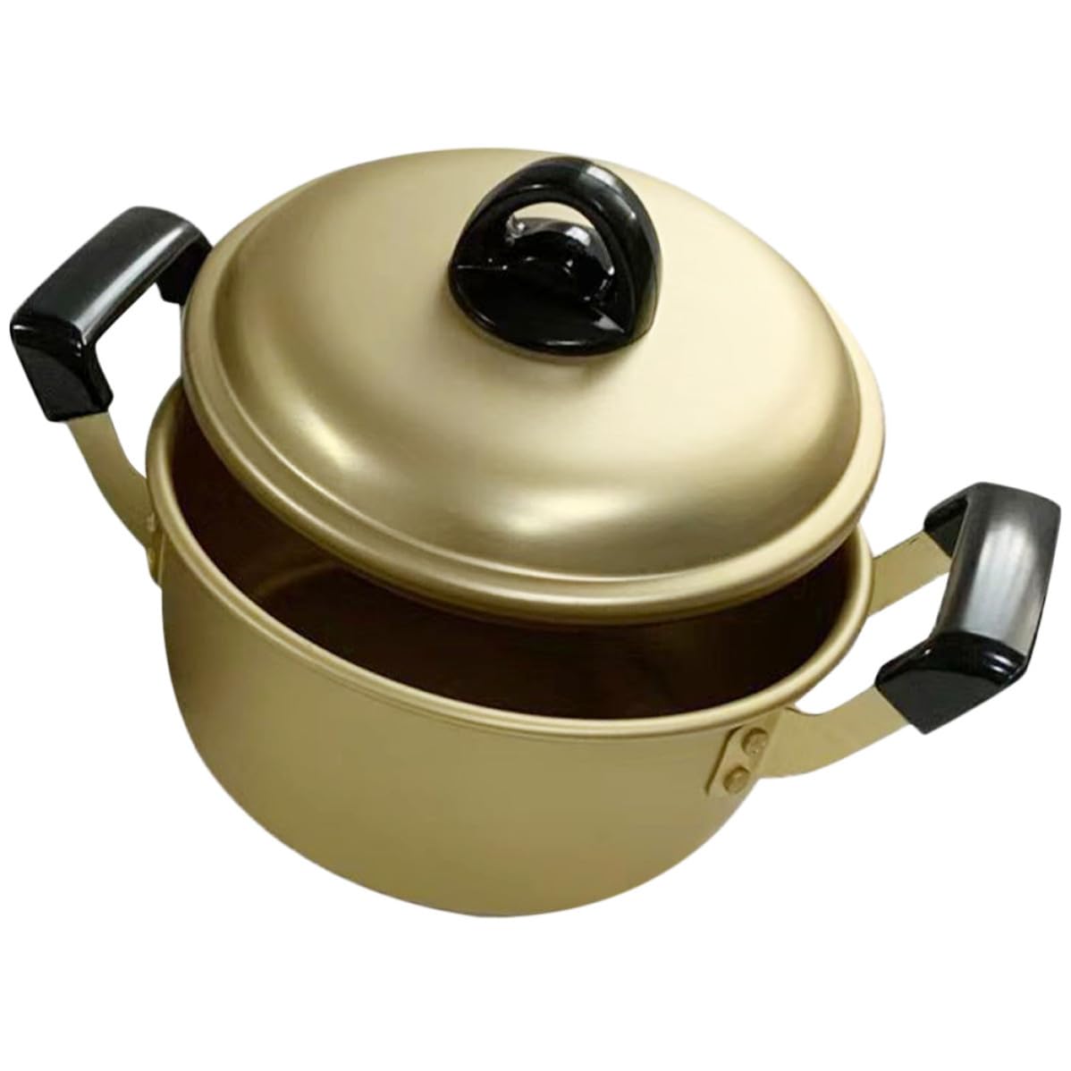 Marmite à soupe en alliage d'aluminium or avec son système de chauffage rapide