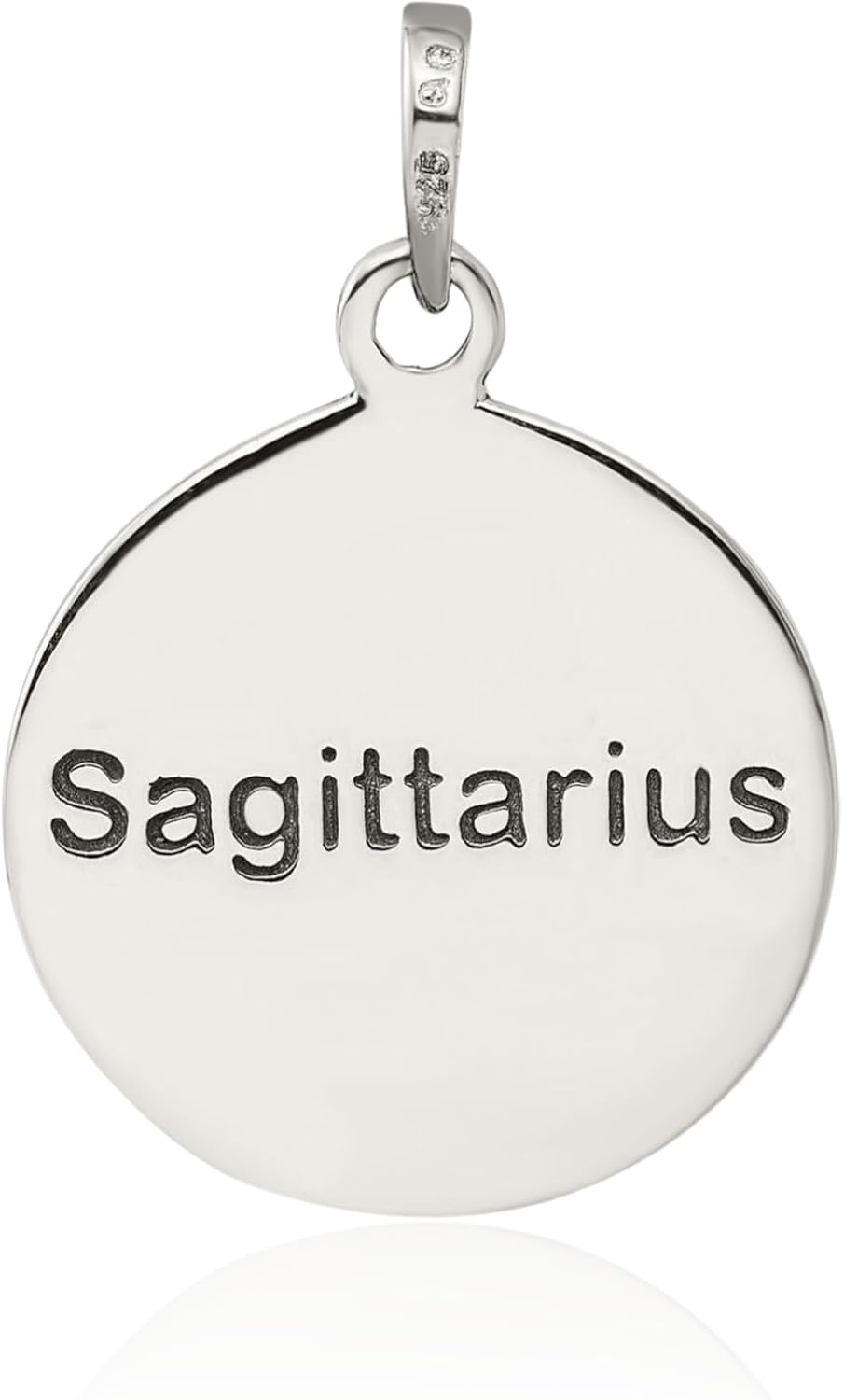 IceCarats 925 Sterling Silver Vintage Large Sagittarius Zodiac Medal Pendant Necklace 29mm 1.1 inch Polished For Her For Him