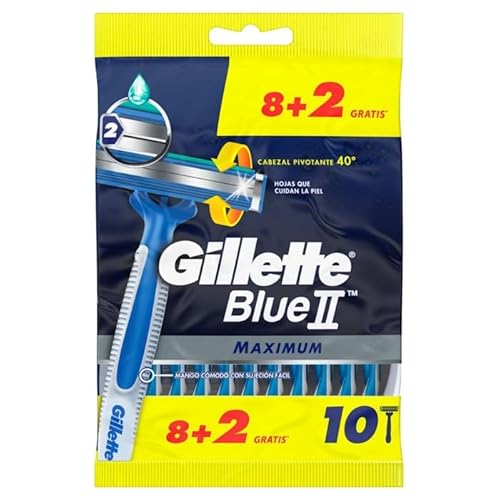 Gillette BlueII Maximum Einwegrasierer für Herren, mit 2 Klingen, schwenkbarer