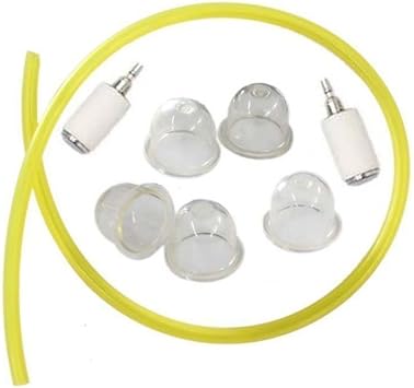 HURI Primer Bulb with Fuel Line Fuel Filter for Poulan Weed Eater Featherlite FL23 FL26 FX26S FX26SC MX550 P1500 P2500 P3500 SST25C TE475Y TE475 XT260 XT700 SST25 FL20 FL20C