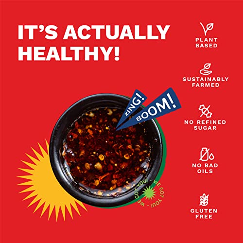Image of BOOMBAY Timur Peppercorns Chilli Crisp (190g) |Spicy, Crunchy Topping | Plant-Based, Zero Sugar, Cold-Pressed Oils, Clean Label |Use as a Topping for eggs, Noodles, Dip for Dumplings, and as a Stir Fry