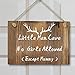 Agantree Art Little Man Cave No Girls Allowed Except Mommy Antler Woodsy Rustic Front Door Hanger Wood Decor Sign for Kids Boys Nursery Bedroom