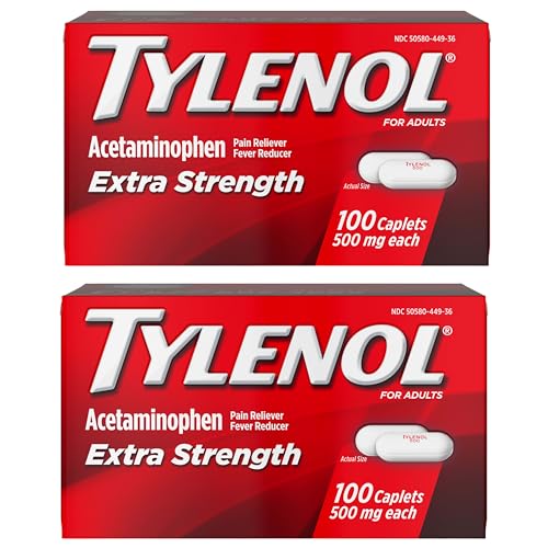 Image of Tylenol Extra Strength Pain Reliever and Fever Reducer Caplets, 500 mg Acetaminophen, Pain Relief Pills for Headache, Backache, Toothache and Minor Arthritis Pain Relief, 200 Count