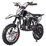 X-PRO Leopard 40 Mini Dirt Bike, Gas Power 4 Stroke Dirt Bike! 40CC Pit Bike, Pull Start, 10' Wheels! (Black)