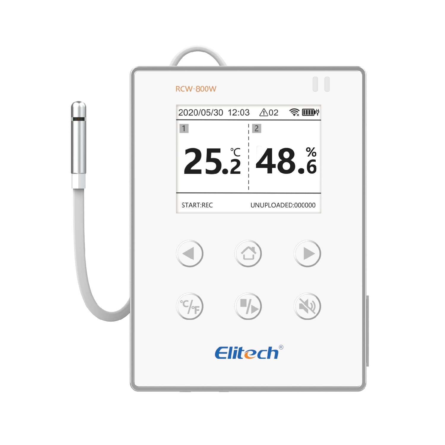Elitech Temperature Data Logger, Wireless Remote Monitoring, Dual