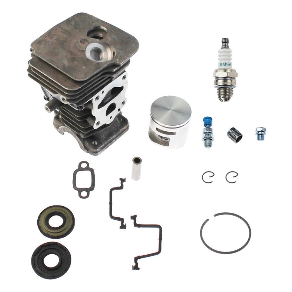Cylinder Piston Kit 44mm Replacement Part for Chainsaw Engine Repair Compatible with 445 450 CS2245 CS2250