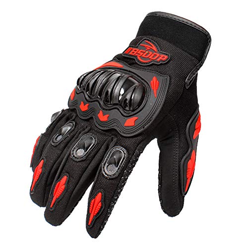 Romacci Luvas de motocicleta masculinas com tela sensível ao toque de dedo completo motocicleta moto