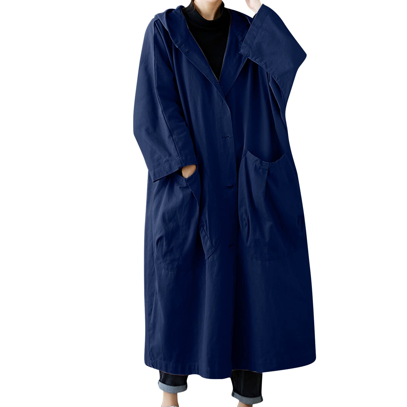 Trench-coat mi-femme mi saison beige avec ceinture réglable - 5