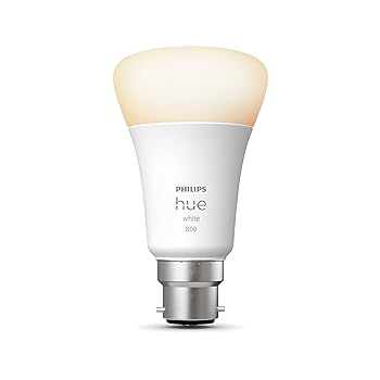 Philips Hue White LED Smart Light Bulb 1 Pack B22 Bayonet Cap Warm White