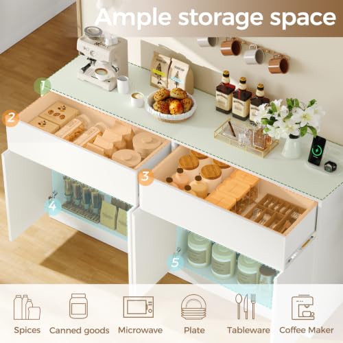 Mueble de cocina de 140 cm con regleta para conectar electrodomésticos sin cables sueltos 5