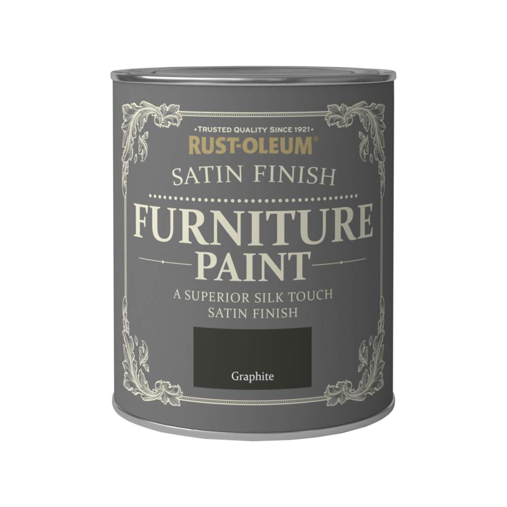Rust-Oleum Graphite Satinwood Furniture Paint, 750Ml