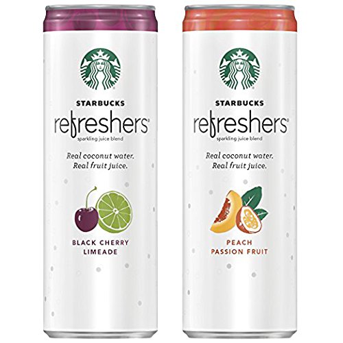 Starbucks Refreshers with Coconut Water, 2 Flavor Variety Pack, 12 Fl Oz (Pack of 12) (Packaging May Vary)