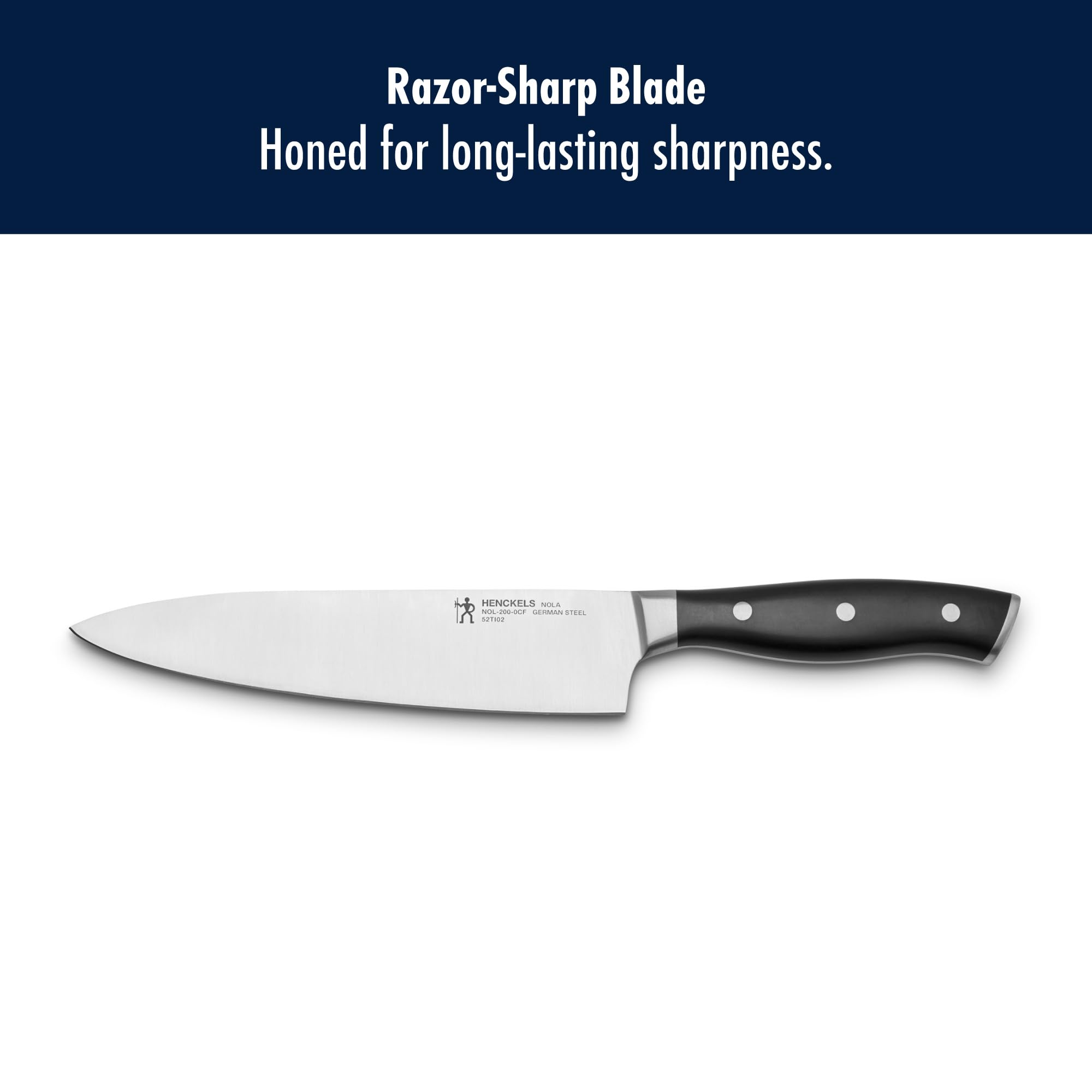 HENCKELS x EMERIL Lagasse The Nola Collection Razor-Sharp German 8-inch Chef's Knife,Made in Company-Owned German Factory with Special Formula Steel perfected for almost 300 Years, Dishwasher Safe — Amazon image 4
