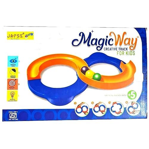 JAPSI Magic Way Creative Track for Kids, 8 Shape Infinite Loop Balancing Toy with 3 Bouncing Balls, Multicolour-image-31