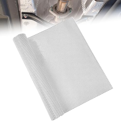 Chapa de protección térmica, 100 cm x 40 cm, aluminio, protección térmica, para tubo de escape, se puede cortar para coches, coches de carreras, motocicletas, tubo de escape