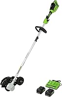 Greenworks 48V Brushless 8-Inch Cordless Lawn Edger with 2x 4Ah Batteries & Dual Charger - ED48L4410