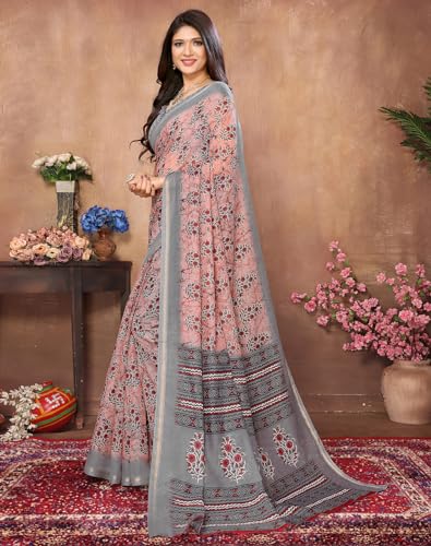 Image of Yashika Linen Blend Womens Saree