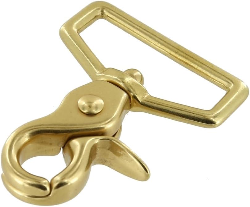 3002A Natural Brass, Swivel Trigger Snap, Solid Brass-LL, Multiple Sizes