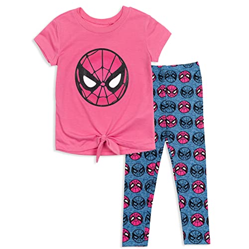 Marvel Avengers Spider-Man Toddler Girls Graphic T-Shirt & Leggings Pink/Purple 4T