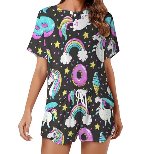 Pyjama donuts licornes idée cadeau idéale en vêtement de nuit pour femme