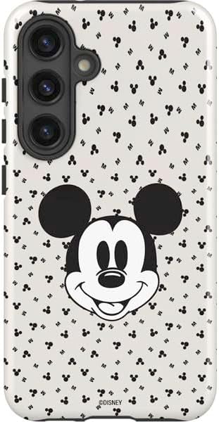 Skinit Impact Phone Case Compatible with Galaxy S24 - Officially Licensed Disney Mickey Mouse Logo Pattern Design