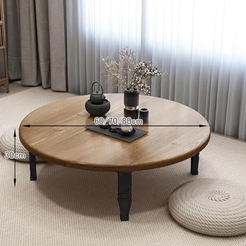 Table basse pliante bois petite table basse ronde salon - 3