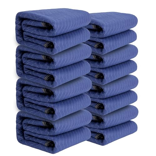 Gsmetmy Packing & Moving Blanket - 80 x 72 40 lb/dz - Professional Quilted Shipping Thick Furniture Pad (8 Blankets)