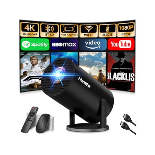 [App Intégrée & 2026 Upgraded] Vidéoprojecteur 4K 1080P FHD Projecteur avec WiFi 6 et Bluetooth 5.2 Supporte Auto Keystone 270° Rotation Compatibile avec...