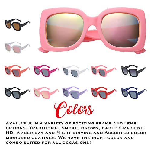 Polarspex PSX12 Girls Elastic Square Oversized Kids Polarized Sunglasses - Bpa Free thumb #4