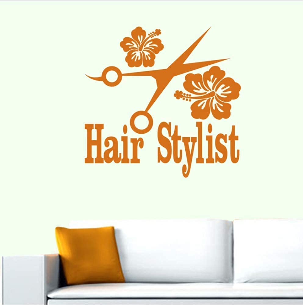 Adesivi Murali Parrucchieri - Decorazione Vinile Per Pareti, 57x78 Cm, Nero - Foto 12