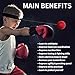 Quanmin Adjustable H-eadband Boxing R-eflex Ball Set with Varying Weight Balls - Boxing Trainer E-quipment for Adults MMA Training to Improve Speed Hand Eye Coordination Includes 3 Spare Strings