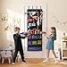 Over the Door Organizer for Toy Guns, Toys Storage Door Hanger with Pockets and Slots for Kids Foam Blasters, Darts, Goggles, Over Door Toy Guns Storage Organizer, for Kids Rooms, Game Rooms, Black