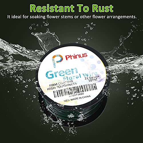 Floral Wire, 110 Yards 22 Gauge Green Florist Wire, Flexible Green Wire Paddle Wire For Crafts, Christmas Wreaths Tree, Garland And Floral Flower Arrangements #TOP4