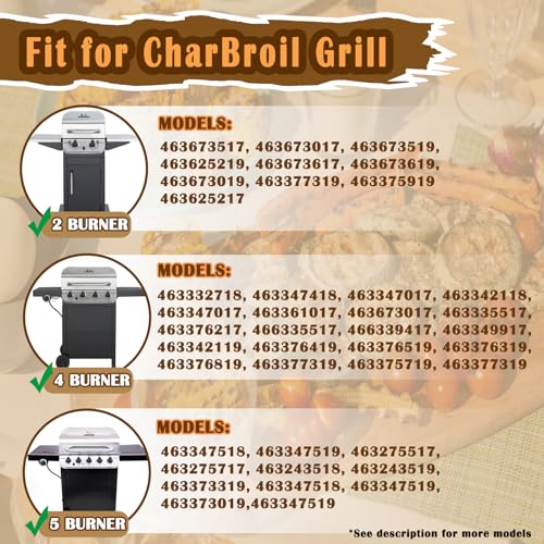 Image of SafBbcue Grill Parts Kit Replacement for Charbroil Performance 300 2-Burner 463625217 Gas Grills Charbroil 463625219 463377319 463625217 463673519 463375919 G4705200W1 Grill Parts, 304 Stainless Steel