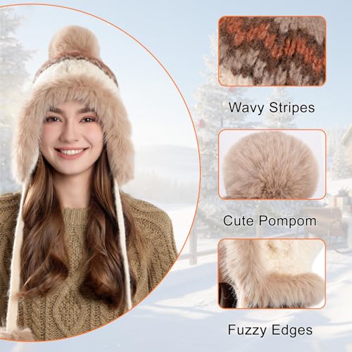 Gorro invierno mujer con orejeras y forro polar miniatura 3