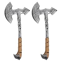 Axe Props-2 StüCk Realistische KüNstliche ÄXte FüR Halloween Cosplay KostüM Requisiten Leicht Und Sicher Ideal FüR Rollenspiele Und Fantasie-Events