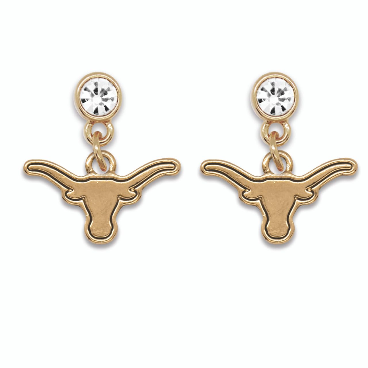 Texas Longhorns Lydia Gold Earrings Jewelry Gift Licensed UT