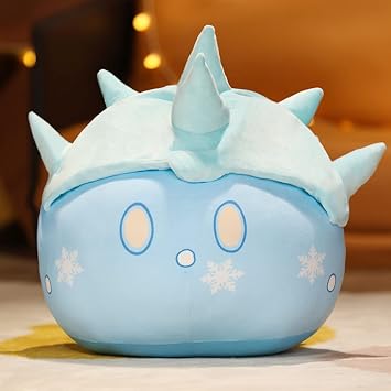 Haragami Slime Stuffed Body Pillow, Fluffy, Soft, Fire, Grass, Ice, Electric Rocks, Wind Water, Slime, Haragin Goods, Moe Goods, Cute Birthday Gift, Gift 23.6 inches 60 cm, Ice