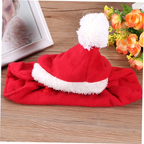 Capa y gorro navideño para perro rojo LIOOBO miniatura 3