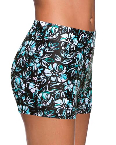 Image of Yonique Womens Swim Shorts Solid Tankini Bottoms Swimsuit Bottoms(Available in Plus)