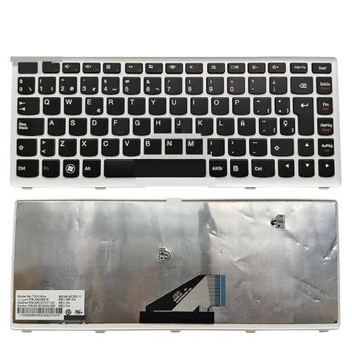 LIYANYG Teclado con Marco Blanco para Ideapad U310 táctil para portátil U310-ITH T3D1-SPA RUS 9Z.N7GSQ.30R(SP Spanish)