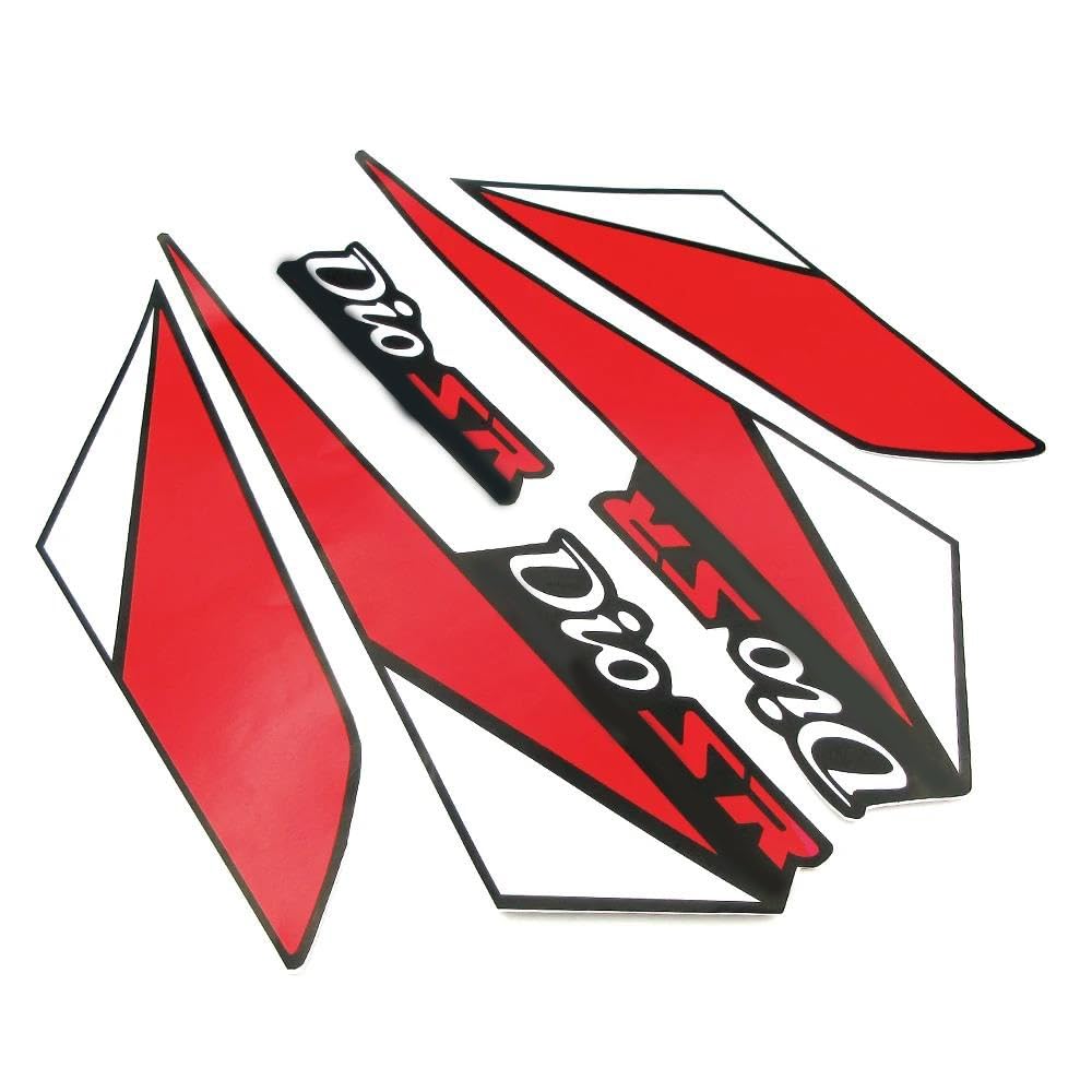 Jganrf Red Sr For Dio Sp Sr Dio50 Af17 Af18 Af27 Af28 Glue Decorative Decals Sticker Motorcycle Scooter Whole Body Fairing Stickers