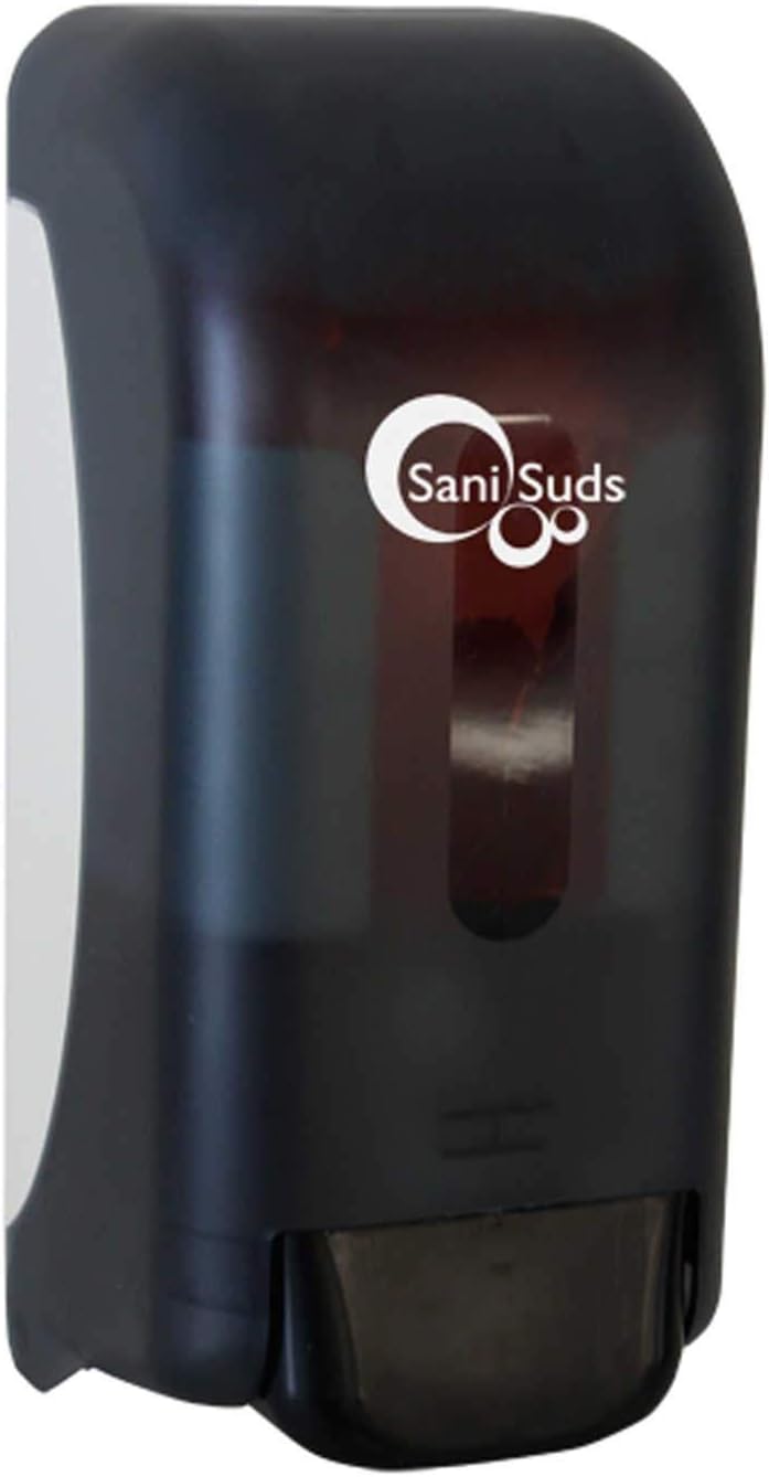 Sani Suds Soap and Sanitizer Dispenser, Manual, Dark Translucent