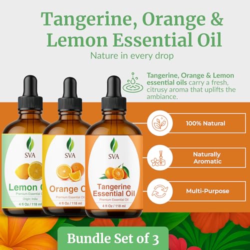 Aceite Esencial Combo SVA de Mandarina, Naranja y Limón 4oz miniatura 2