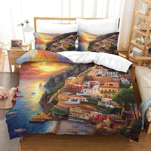 Housse de couette 135x200 crâne 3D lit simple microfibre douce fermeture éclair - 3