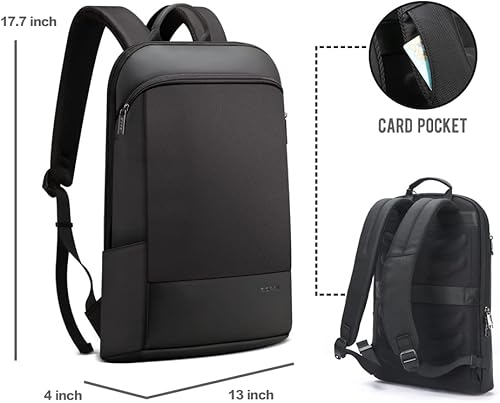 Miniatura 5 de BOPAI Mochila para laptop súper delgada de 15 pulgadas para hombre antirrobo, 43 cm, 17 pulgadas, Mochilas Daypack