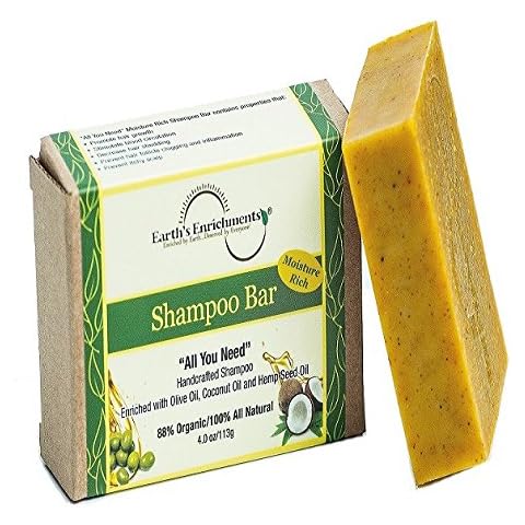 Hair Food Shampoo Bar for Hair - Moisture Rich, Hemp Seed Oil, Sulfate and Paraben Free, Herbal Solid Shampoo Bar, Vegan, 4oz Cover