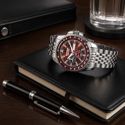 Image of from Espoir Ring Brown Tachymeter Ring Tachymeter Fresh New Styles Brown Dial Analog Watch, Water Resistant, Day and Date Display